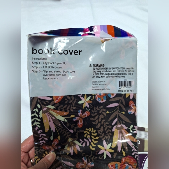 4Pcs Stretchable Fabric Book Cover Include Jumbo Book Sox - Picture 6 of 10